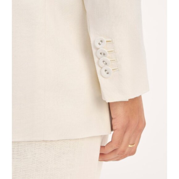 NEW Everlane The Oversized Linen Blazer Womens 16 Bone *Small Stain - Picture 4 of 13